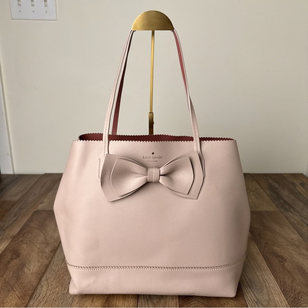 Kate Spade Giorgia Vanderbilt Place Leather Bow Tote Shoulder Bag